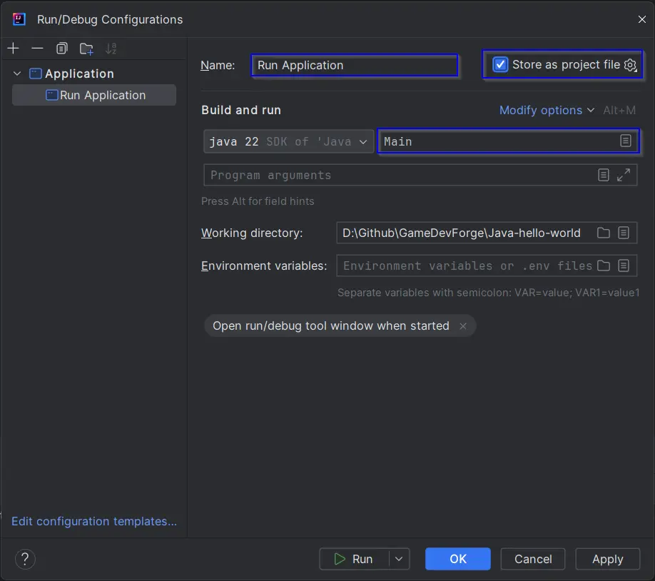 Edit Configuration 3